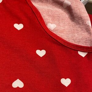 Lularoe Lula SUIT- Red With White Hearts TC Leggings And Perfect Tee 3X